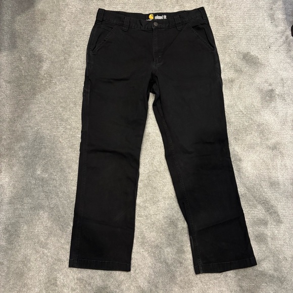 Carhartt Mens Pants Black Relax Fit 34x30 - Picture 1 of 7